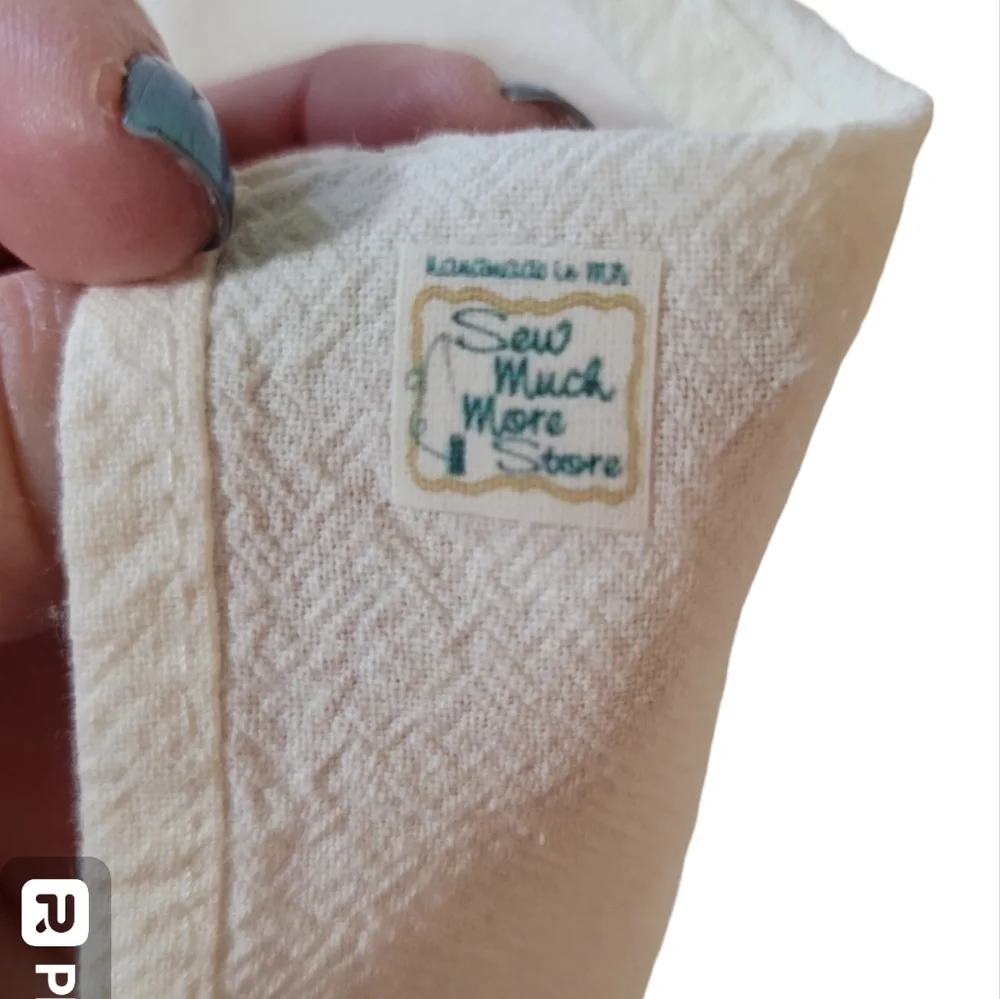 Hand Crafted Cotton Tea Dish Towel and Hanger. NWT